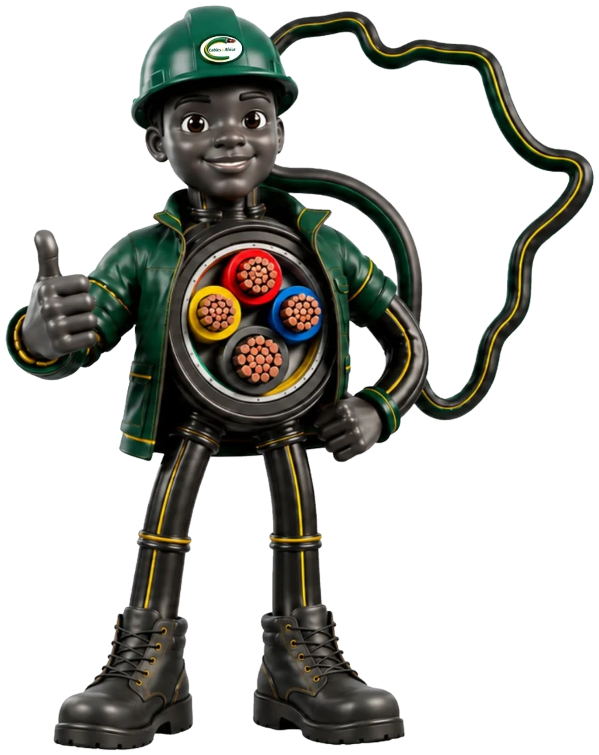The Cables 4 Africa mascot giving a thumbs up